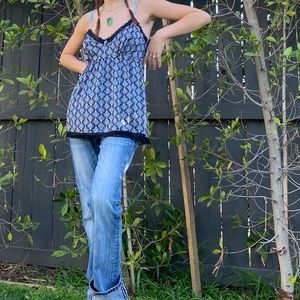 blue psychedelic tank top